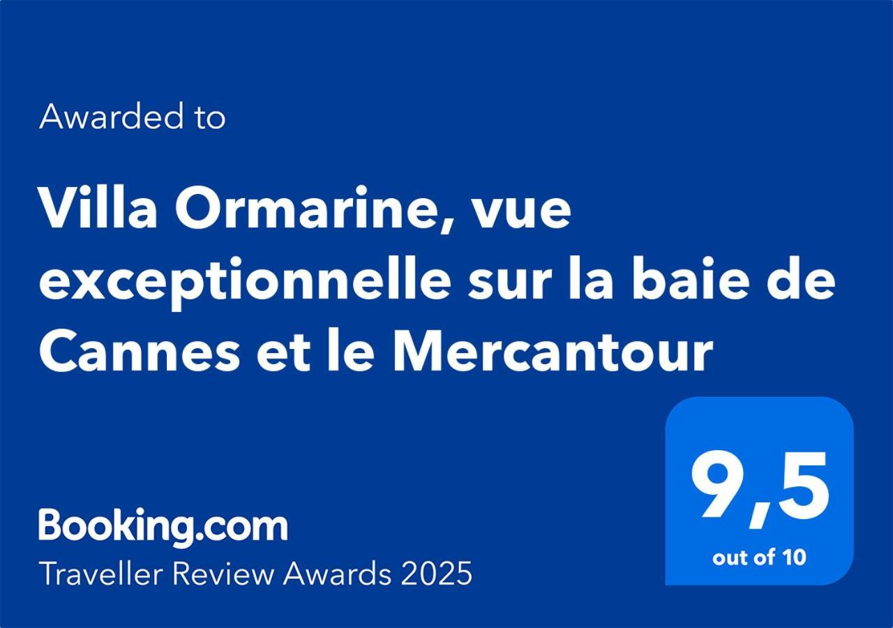 Villa Ormarine, Vue Exceptionnelle Sur La Baie De Cannes Et Le Mercantour Les Adrets-de-l'Esterel Exterior foto